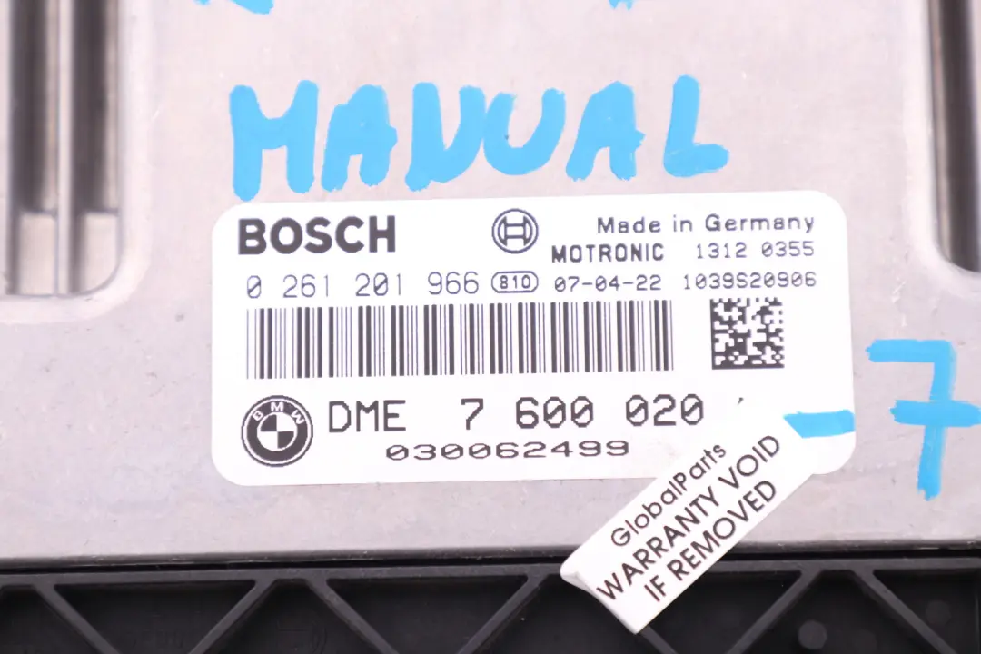 DME Benzin Grundsteuergerät ECU für Mini Cooper R55 R56 R57 N12 mit Teilenummer 7600020 Mini Cooper R55 R56 R57 N12 DME Benzin Grundsteuergerät ECU - SKU 7600020-7 - Teilenummer 7600020