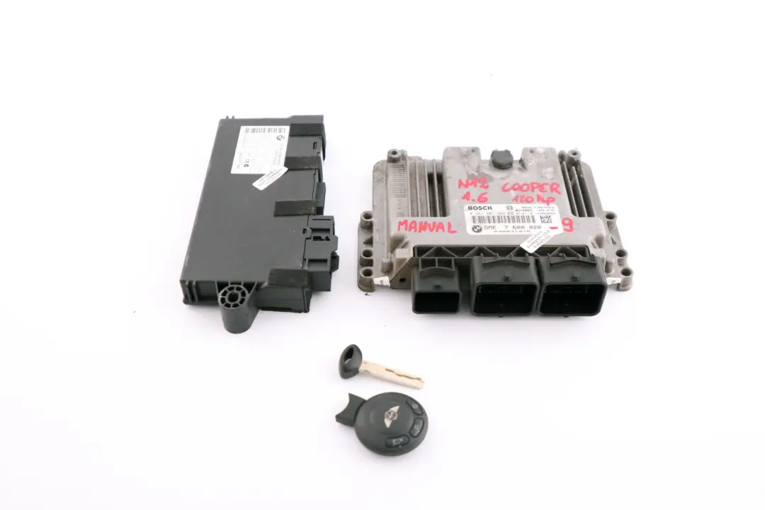 Mini Cooper 9 R55 R56 R57 N12 1.6 ECU Motor Kit DME CAS 3 Clave Manual - SKU 7600020-9 - Número de pieza 7600020