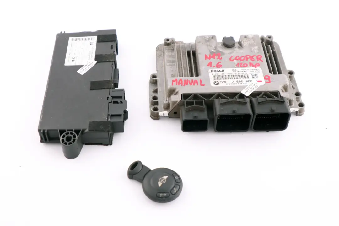 Mini One R55 R56 N12 1.4 ecu Kit Unite de Commande de Base Dme CAS3 - SKU 7600020 - Numéro de pièce 7600020