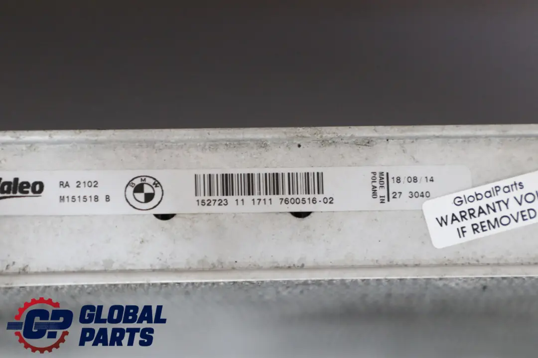 BMW F20 F21 F22 F30 F31 Enfriador Acondicionado Radiador Refrigeración - SKU 7600516 - Número de pieza 7600516