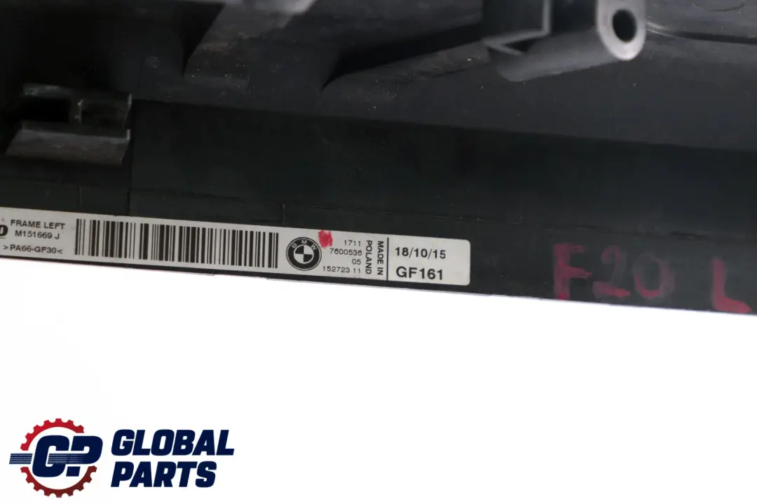 Support De Radiateur Gauche pour BMW F20 F21 F30 LCI à propos du numéro de pièce 7600536 BMW F20 F21 F30 LCI Support De Radiateur Gauche - SKU 7600536 - Numéro de pièce 7600536