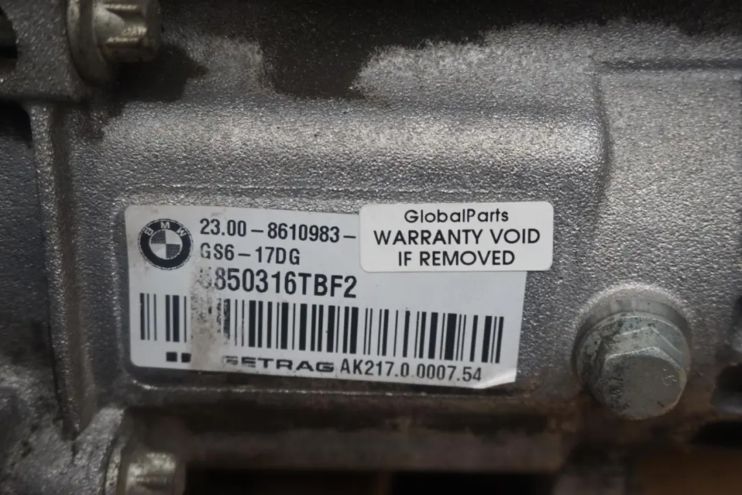 N47N Cambio Manuale GS6-17DG START STOP GARANZIA per BMW F20 F21 F30 F31 118d 318d con numero di parte 7600988 BMW F20 F21 F30 F31 118d 318d N47N Cambio Manuale GS6-17DG START STOP GARANZIA - SKU 7600988 - Numero di parte 7600988