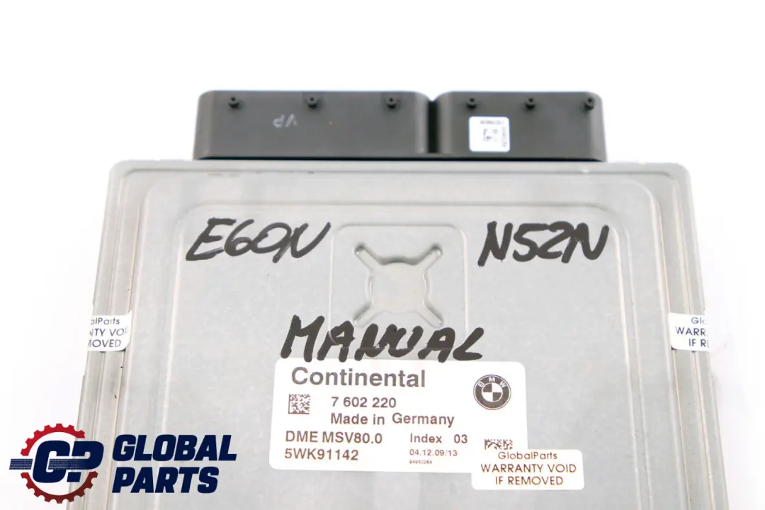 N52N ECU Engine Control Unit 5WK91142 DME to BMW E60 E61 E63 LCI Petrol with Part number 7602220 BMW E60 E61 E63 LCI Petrol N52N ECU Engine Control Unit 5WK91142 DME - SKU 7602220 - Part number 7602220