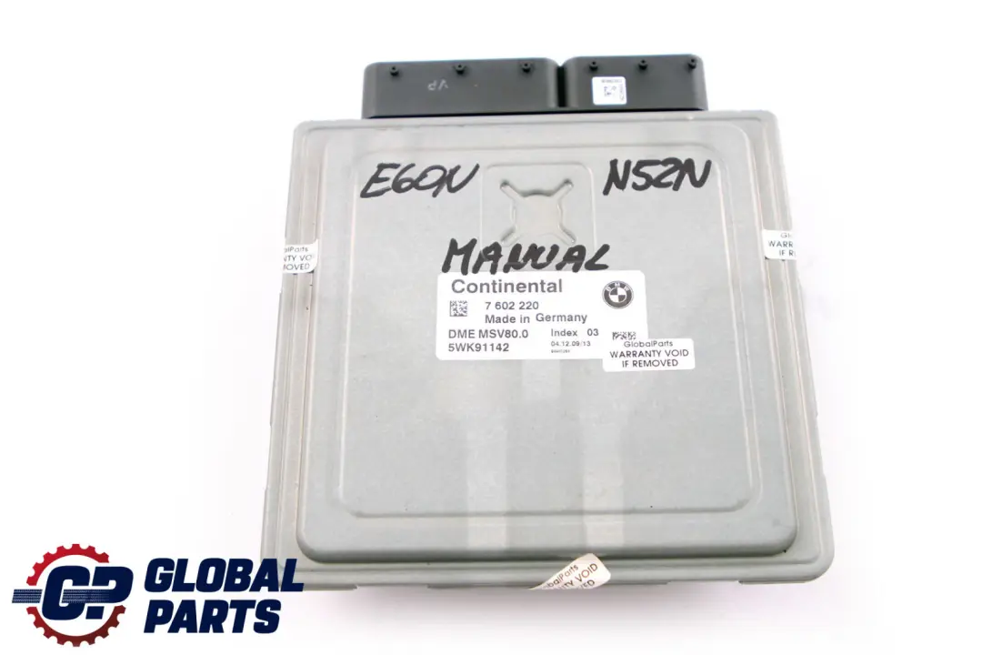 N52N ECU Engine Control Unit 5WK91142 DME to BMW E60 E61 E63 LCI Petrol with Part number 7602220 BMW E60 E61 E63 LCI Petrol N52N ECU Engine Control Unit 5WK91142 DME - SKU 7602220 - Part number 7602220