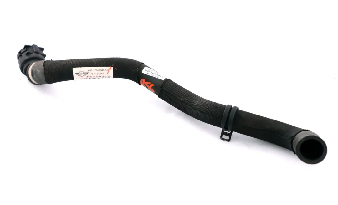 Entrada Motor Calentador Radiador Manguera para Mini R55 R56 R57 LCI con número de pieza 7606001 Mini R55 R56 R57 LCI Entrada Motor Calentador Radiador Manguera - SKU 7606001 - Número de pieza 7606001