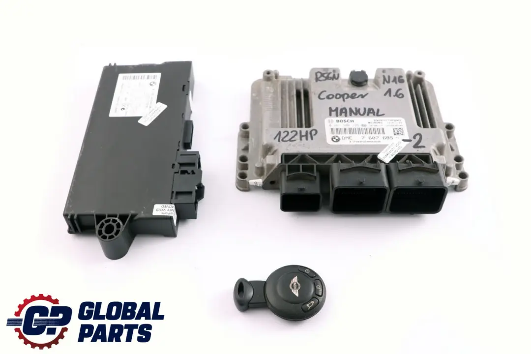 Mini Cooper R56 LCI N16 1.6 Petrol Engine ECU Kit DME + CAS 3 + Key - SKU 7607685-2 - Part number 7607685