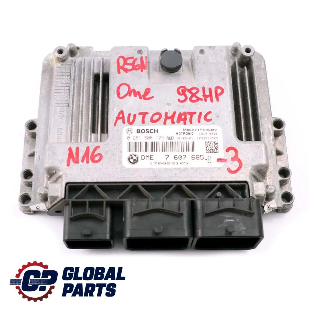 ECU Kit DME + CAS 3 + Key to BMW Mini One R56 LCI N16 1.6 Petrol Engine with Part number 7607685 BMW Mini One R56 LCI N16 1.6 Petrol Engine ECU Kit DME + CAS 3 + Key - SKU 7607685-3 - Part number 7607685