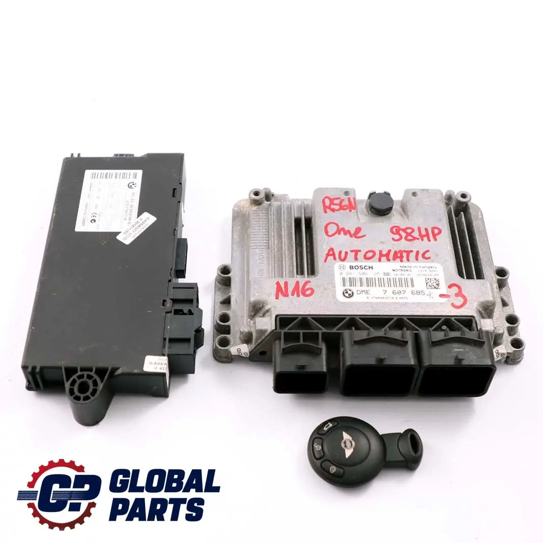ECU Kit DME + CAS 3 + Key to BMW Mini One R56 LCI N16 1.6 Petrol Engine with Part number 7607685 BMW Mini One R56 LCI N16 1.6 Petrol Engine ECU Kit DME + CAS 3 + Key - SKU 7607685-3 - Part number 7607685