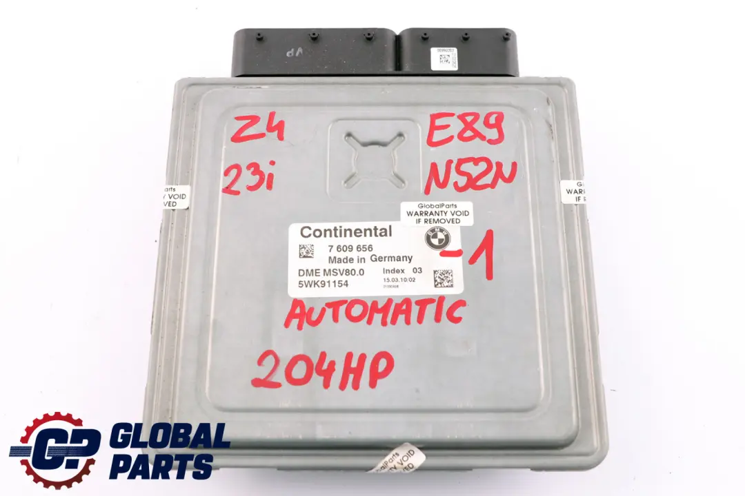 BMW Z4 Series E89 Roadster 23i N52N 204HP ECU Kit DME CAS3 Key Automatic - SKU 7609656-1 - Part number 7609656
