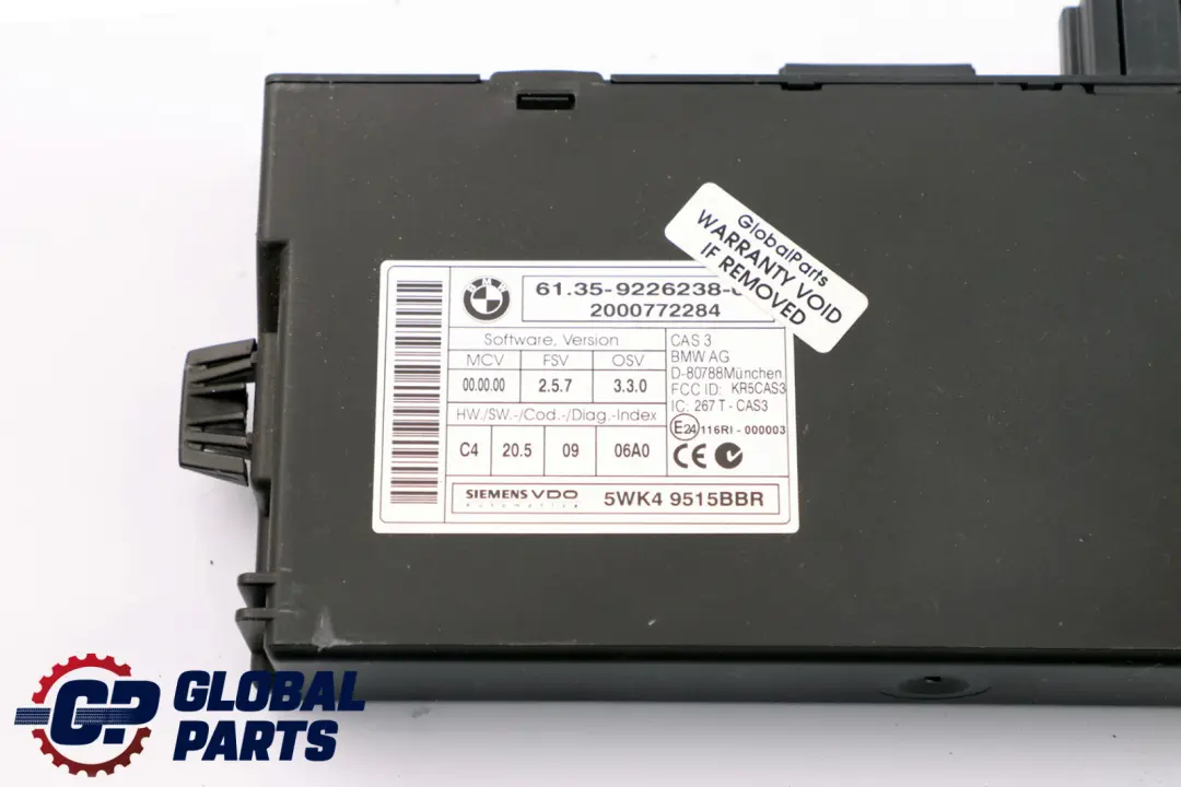 BMW Z4 Series E89 Roadster 23i N52N 204HP ECU Kit DME CAS3 Key Automatic - SKU 7609656-1 - Part number 7609656