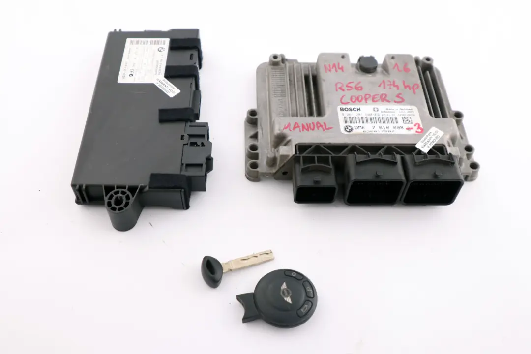 174HP Steuergerät DME CAS3 + Schlüssel für Mini Cooper S R56 N14 1.6 mit Teilenummer 7610009 Mini Cooper S R56 N14 1.6 174HP Steuergerät DME CAS3 + Schlüssel - SKU 7610009-3 - Teilenummer 7610009