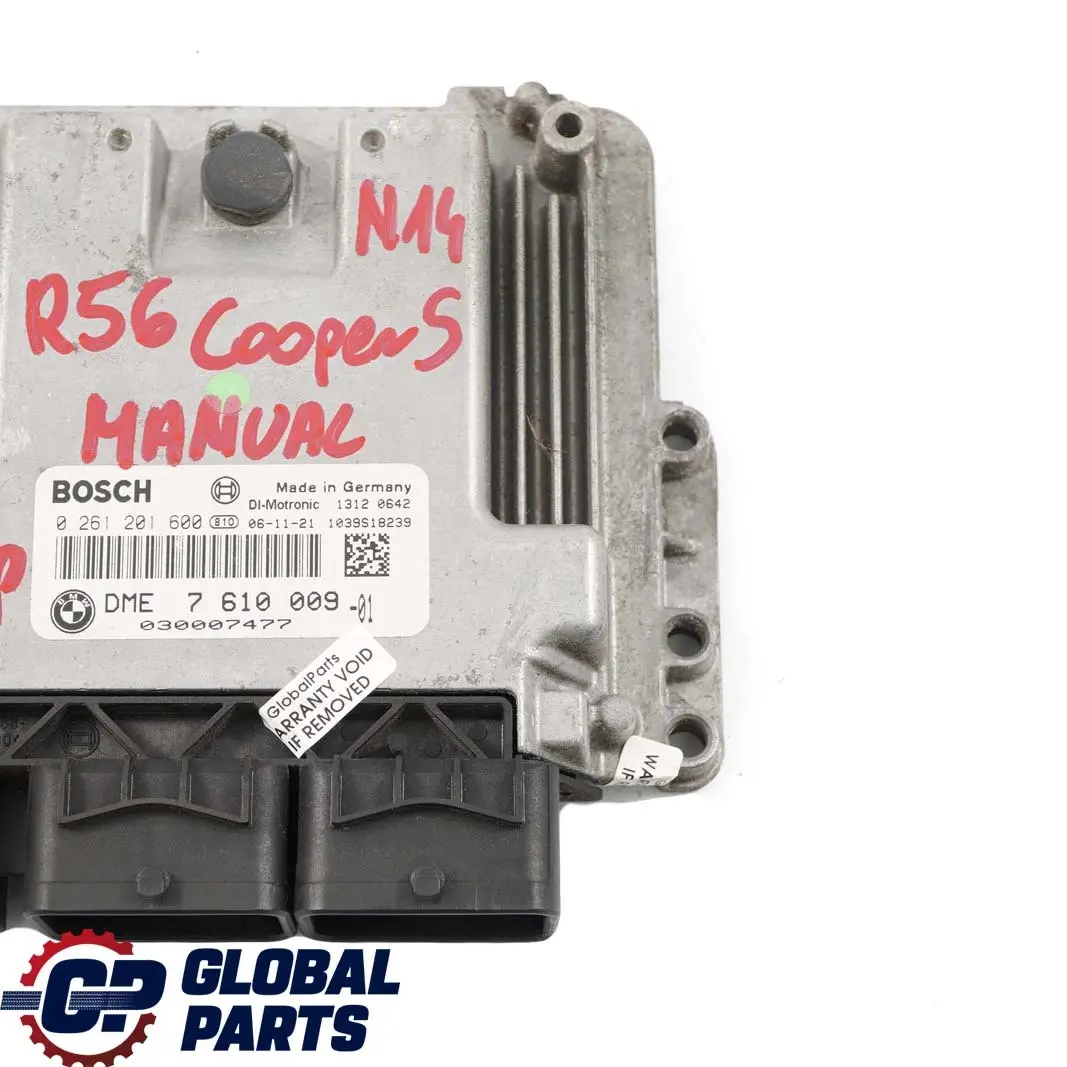 ECU Engine Control Unit DME Manual to Mini Cooper S R55 R56 R57 N14 1.6 with Part number 7610009 Mini Cooper S R55 R56 R57 N14 1.6 ECU Engine Control Unit DME Manual - SKU 7610009 - Part number 7610009