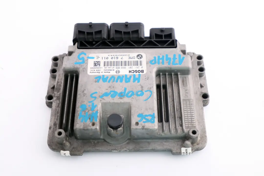Mini S R55 R56 N14 1.6 ECU Moteur Control DME Boîte vitesses manuelle - SKU 7610011-5 - Numéro de pièce 7610011