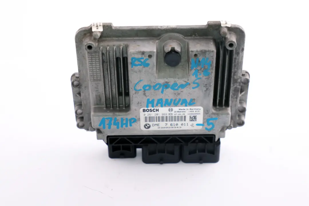 Mini S R55 R56 N14 1.6 ECU Moteur Control DME Boîte vitesses manuelle - SKU 7610011-5 - Numéro de pièce 7610011