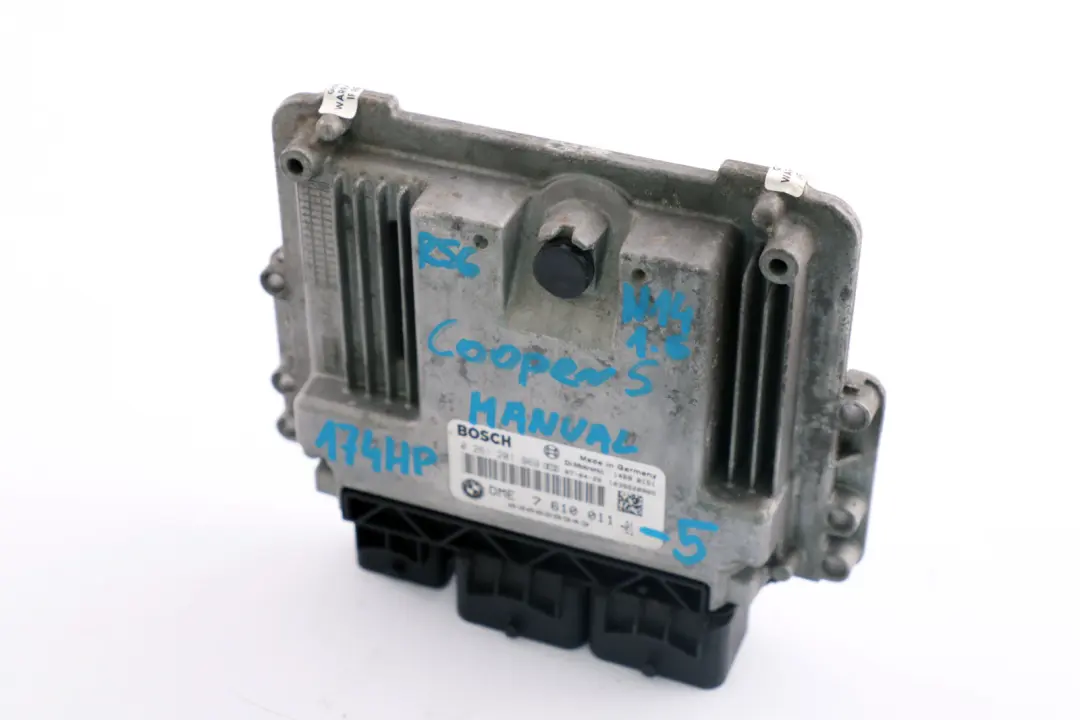Mini S R55 R56 N14 1.6 ECU Moteur Control DME Boîte vitesses manuelle - SKU 7610011-5 - Numéro de pièce 7610011
