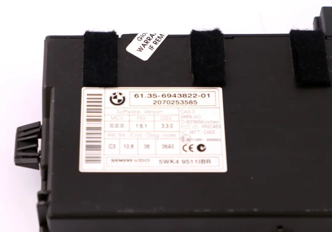 Mini Cooper S R55 R56 N14 1.6 174HP ECU Kit DME CAS3 + 2 Keys Manual - SKU 7610011-6 - Part number 7610011