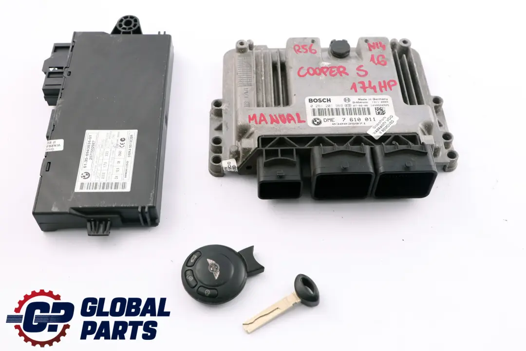 Mini Cooper S R55 R56 R57 N14 1.6 ECU Kit DME CAS 3 Clé Manuel - SKU 7610011 - Numéro de pièce 7610011