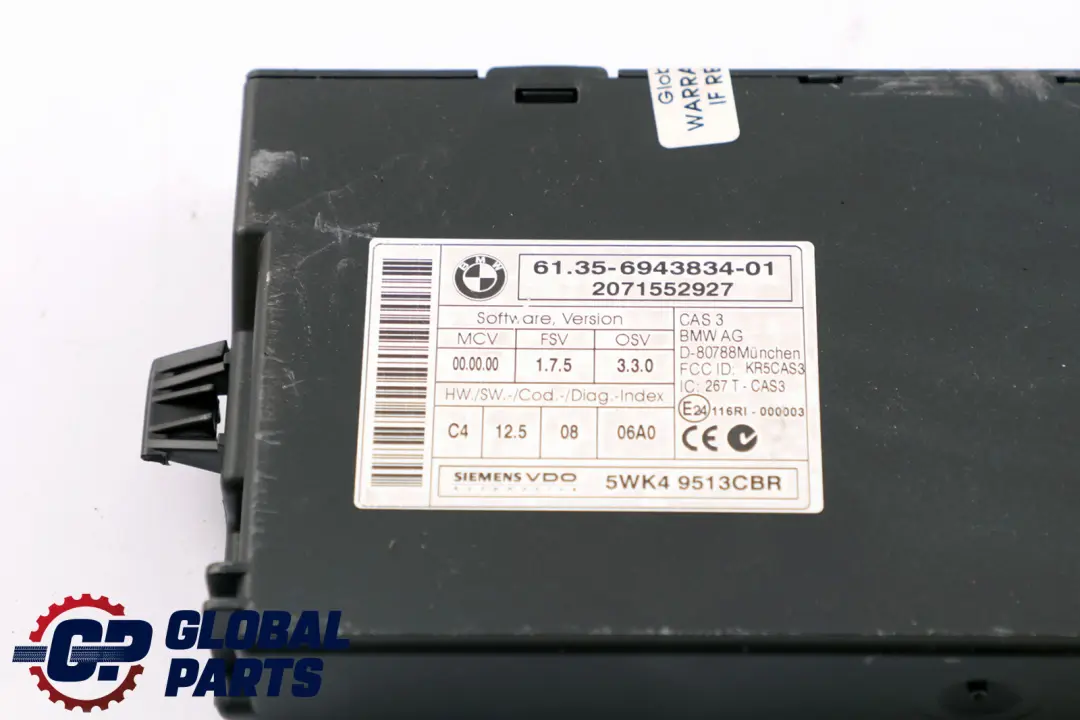 Kit ECU DME CAS 3 Llave Manual para Mini Cooper S R55 R56 R57 N14 1.6 con número de pieza 7610011 Mini Cooper S R55 R56 R57 N14 1.6 Kit ECU DME CAS 3 Llave Manual - SKU 7610011 - Número de pieza 7610011