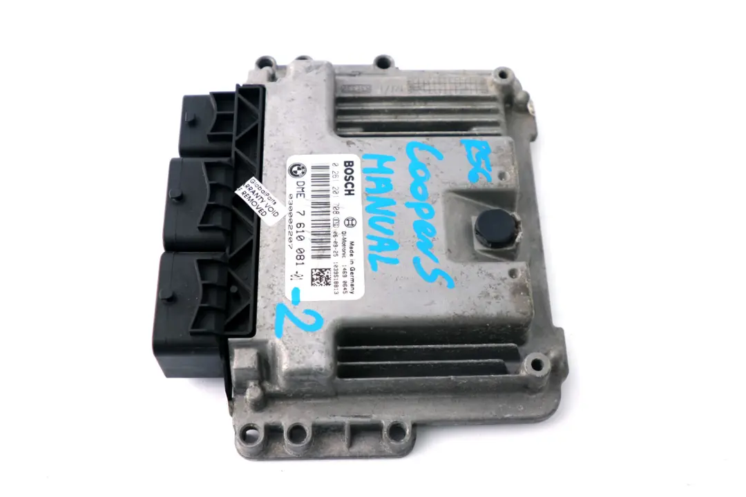 BMW Mini Cooper S R55 R56 R57 N14 1.6 ECU Basic Control Unit DME Manual - SKU 7610081-2 - Part number 7610081