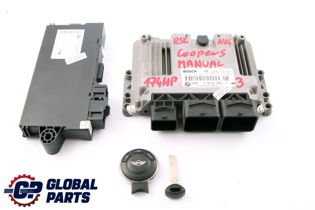BMW Mini Cooper S R56 N14 1.6 174HP ECU Kit DME CAS3 + Key Manual - SKU 7610081-3 - Part number 7610081