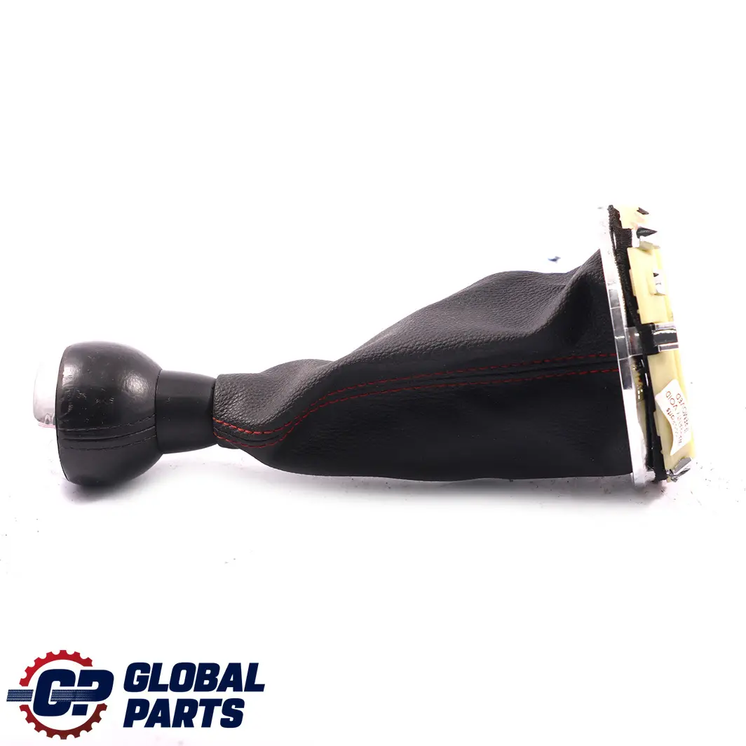 6-Speed Gear Shift Knob Gaiter Black Red Thread to Mini Cooper R55 R56 R57 R58 with Part number 7611626 Mini Cooper R55 R56 R57 R58 6-Speed Gear Shift Knob Gaiter Black Red Thread - SKU 7611626 - Part number 7611626
