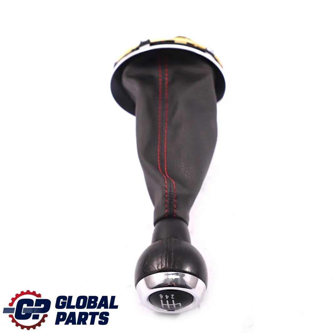 6-Speed Gear Shift Knob Gaiter Black Red Thread to Mini Cooper R55 R56 R57 R58 with Part number 7611626 Mini Cooper R55 R56 R57 R58 6-Speed Gear Shift Knob Gaiter Black Red Thread - SKU 7611626 - Part number 7611626