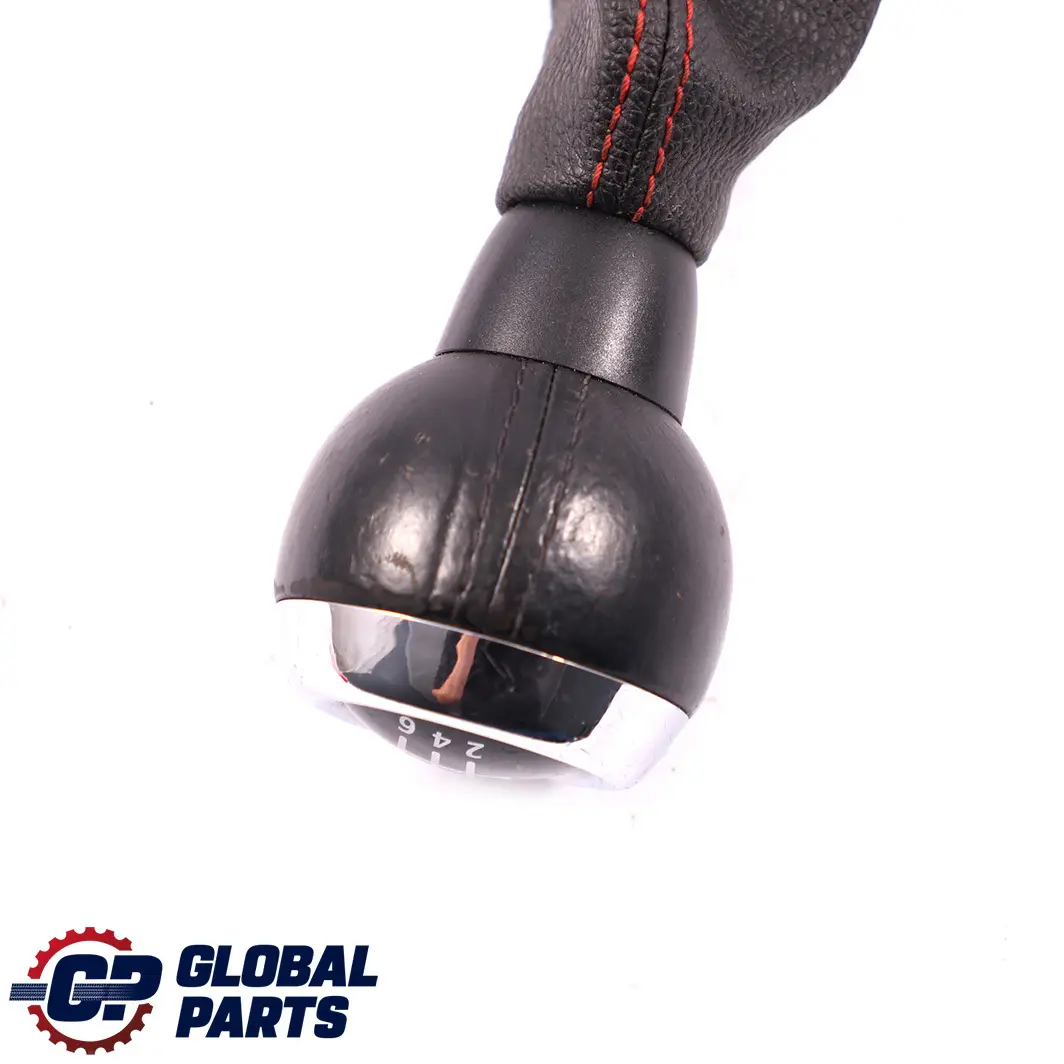 6-Speed Gear Shift Knob Gaiter Black Red Thread to Mini Cooper R55 R56 R57 R58 with Part number 7611626 Mini Cooper R55 R56 R57 R58 6-Speed Gear Shift Knob Gaiter Black Red Thread - SKU 7611626 - Part number 7611626