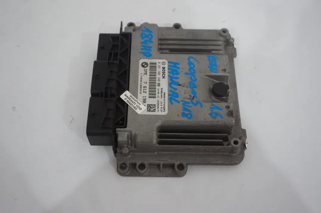 BMW Mini Cooper S R56 LCI N18 1.6 Engine Control Unit ECU DME Manual - SKU 7612190 - Part number 7612190