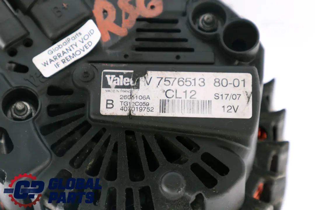 Mini Cooper One R55 R56 R57 Engine Alternator Generator Petrol 120A - SKU 7615484 - Part number 7615484