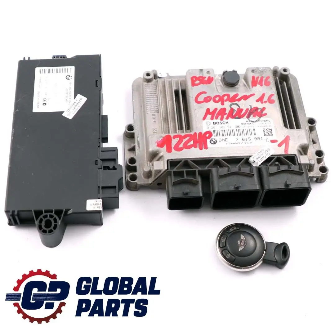 ECU Kit DME + CAS 3 + Key Mini Cooper R56 LCI R60 N16 1.6 Petrol Engine - SKU 7615981-1 - Part number 7615981