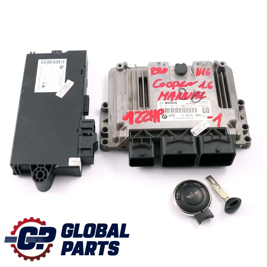 ECU Kit DME + CAS 3 + Key Mini Cooper R56 LCI R60 N16 1.6 Petrol Engine - SKU 7615981-1 - Part number 7615981