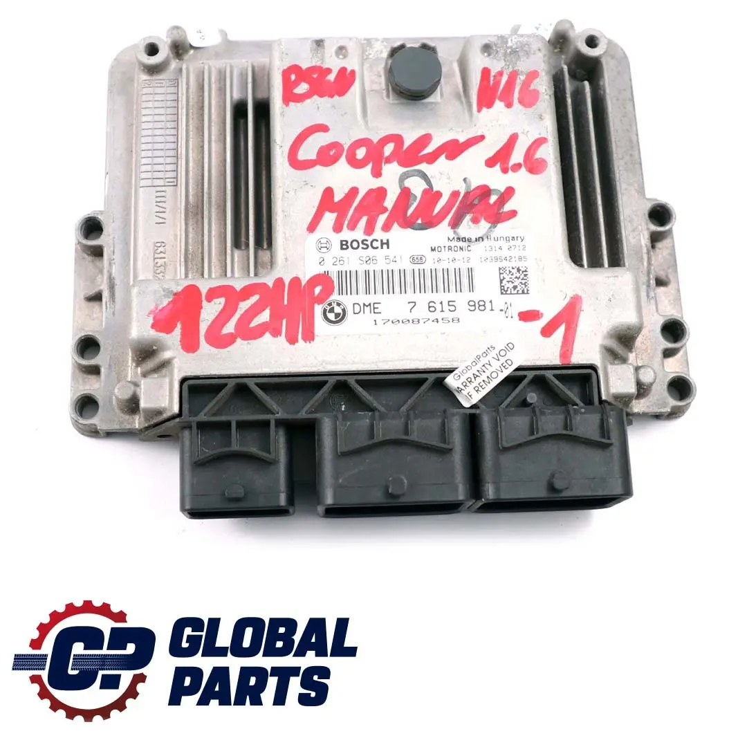 ECU Kit DME + CAS 3 + Key to Mini Cooper R56 LCI R60 N16 1.6 Petrol Engine with Part number 7615981 Mini Cooper R56 LCI R60 N16 1.6 Petrol Engine ECU Kit DME + CAS 3 + Key - SKU 7615981-1 - Part number 7615981