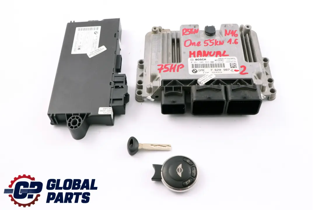 55kW N16 1.6 75HP Motor Kit ECU DME CAS 3 + Llave para Mini R56 LCI One con número de pieza 7620987 Mini R56 LCI One 55kW N16 1.6 75HP Motor Kit ECU DME CAS 3 + Llave - SKU 7620987-2 - Número de pieza 7620987