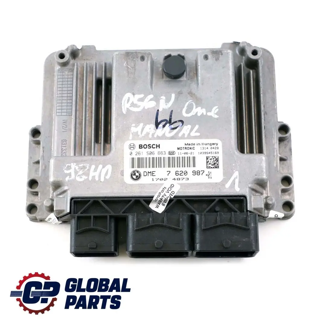 ECU Kit DME Manual to Mini Cooper One R55 R56 LCI R60 Petrol N16 Engine with Part number 7620987 Mini Cooper One R55 R56 LCI R60 Petrol N16 Engine ECU Kit DME Manual - SKU 7620987 - Part number 7620987