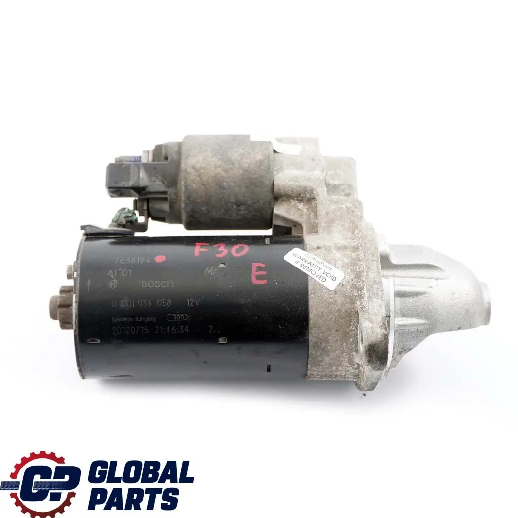BMW F20 F21 F22 F30 F31 Motor De Arranque N20 N26 N55 Gasolina - SKU 7638194 - Número de pieza 7638194