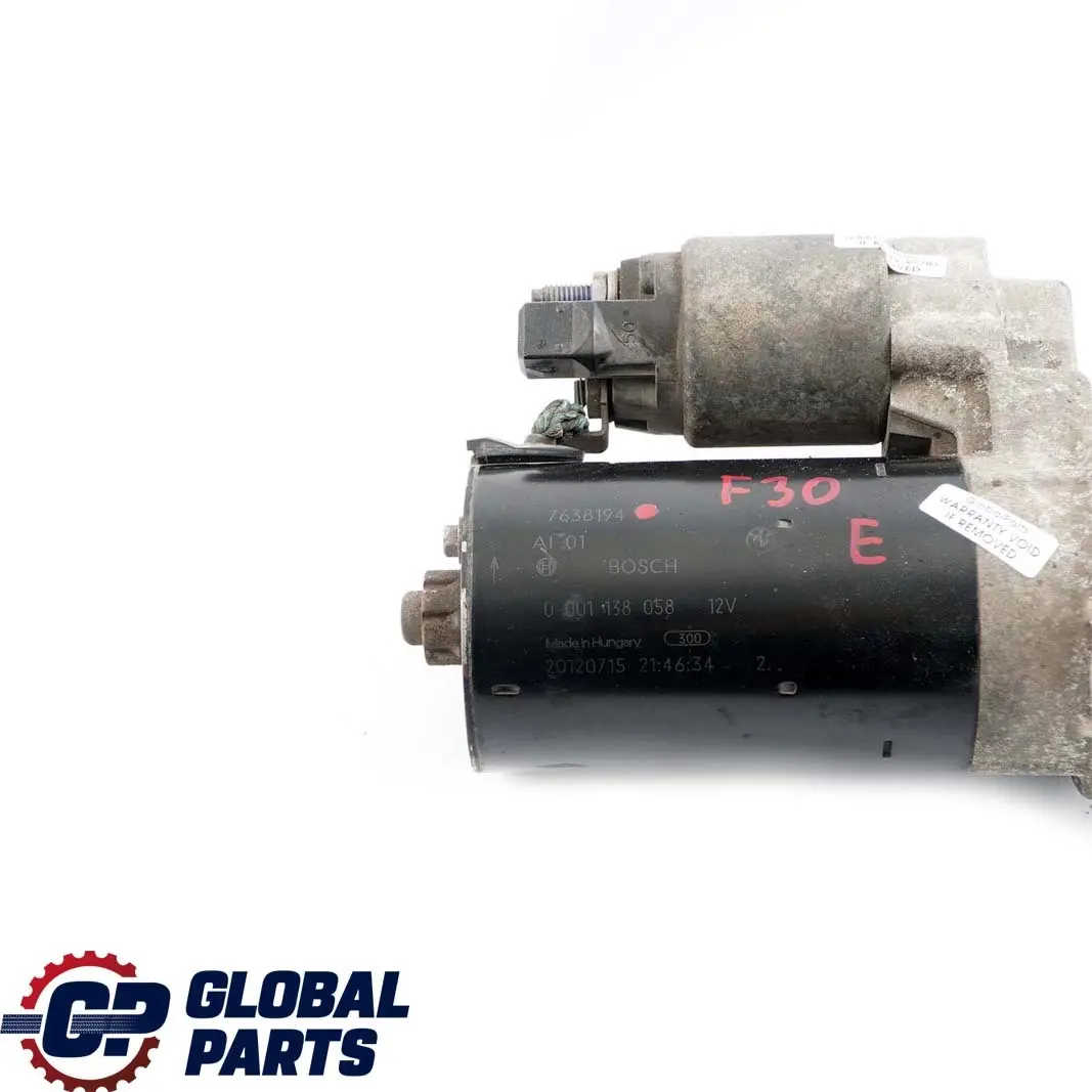 BMW F20 F21 F22 F30 F31 Motor De Arranque N20 N26 N55 Gasolina - SKU 7638194 - Número de pieza 7638194