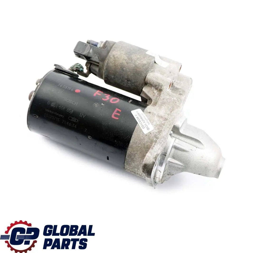 Moteur Démarreur N20 N26 N55 Petrol pour BMW F20 F21 F22 F30 F31 à propos du numéro de pièce 7638194 BMW F20 F21 F22 F30 F31 Moteur Démarreur N20 N26 N55 Petrol - SKU 7638194 - Numéro de pièce 7638194