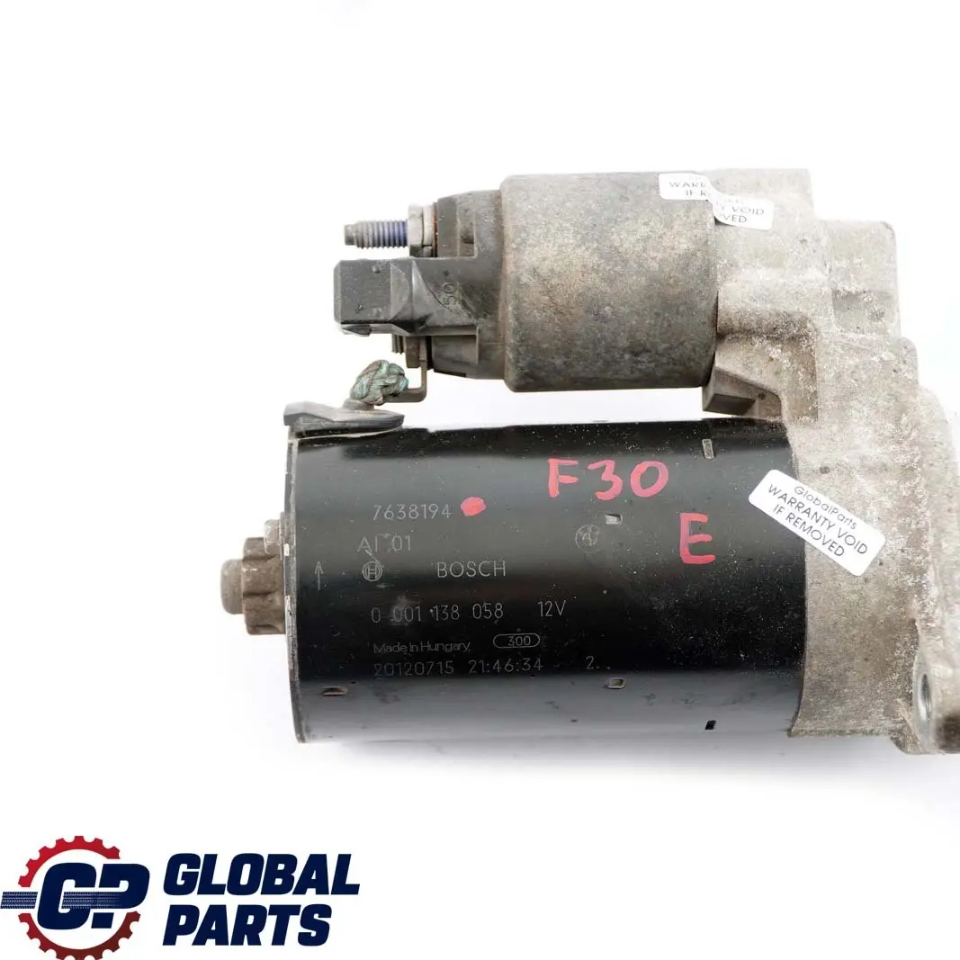 Anlasser N20 N26 N55 Benzin für BMW F20 F21 F22 F30 F31 Motor mit Teilenummer 7638194 BMW F20 F21 F22 F30 F31 Motor Anlasser N20 N26 N55 Benzin - SKU 7638194 - Teilenummer 7638194