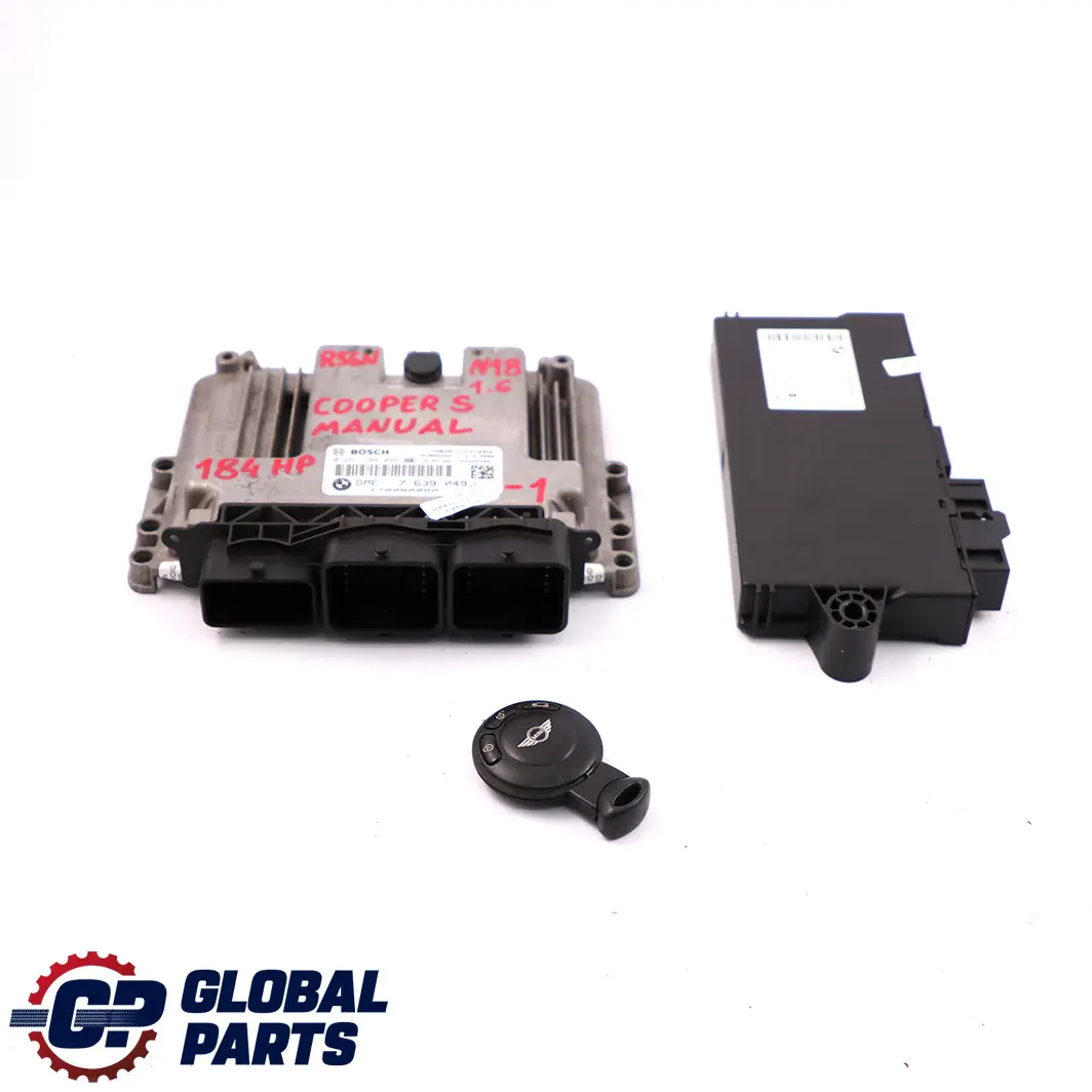 Mini Cooper S R56 LCI N18 1.6 Engine Control Unit ECU Kit DME CAS 3 Key - SKU 7639049-1 - Part number 7639049