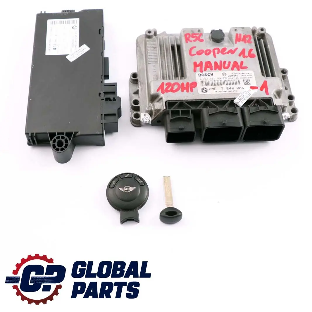 Mini Cooper R55 R56 Petrol N12 1.6 ECU Kit DME CAS3 + Key Manual - SKU 7640004-1 - Part number 7640004