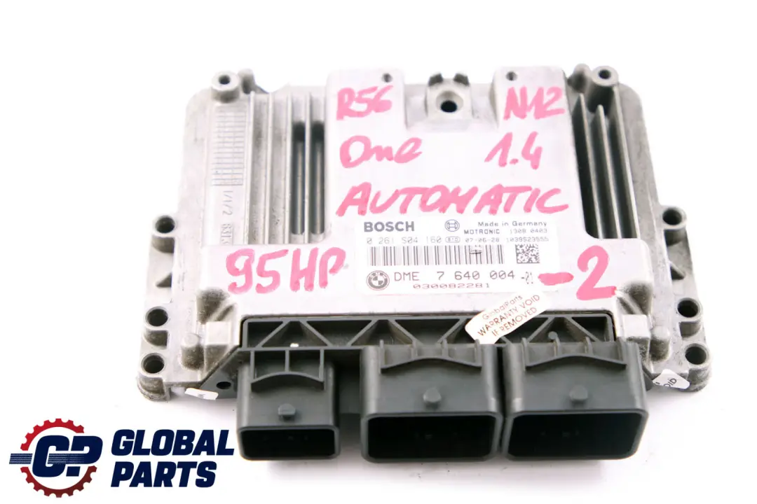 Mini One R55 R56 Petrol N12 1.4 ECU Kit DME CAS3 + Key Automatic - SKU 7640004-2 - Part number 7640004