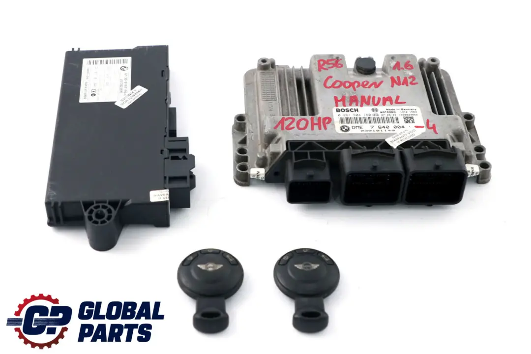 Mini Cooper R56 Engine N12 1.6 120HP Petrol ECU Kit DME CAS3 + 2 Keys - SKU 7640004-4 - Part number 7640004
