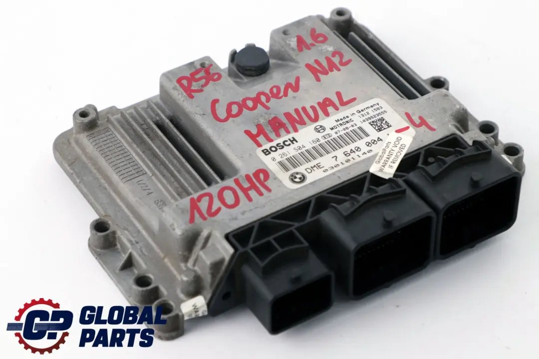 Mini Cooper R56 Engine N12 1.6 120HP Petrol ECU Kit DME CAS3 + 2 Keys - SKU 7640004-4 - Part number 7640004