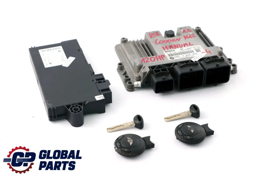 Mini Cooper R56 Engine N12 1.6 120HP Petrol ECU Kit DME CAS3 + 2 Keys - SKU 7640004-4 - Part number 7640004