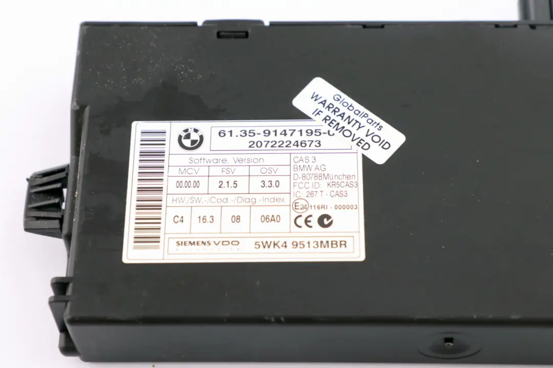 95HP Gasolina ECU Kit DME + CAS 3 + Llave para Mini One R55 R56 N12 1.4 con número de pieza 7640004 Mini One R55 R56 N12 1.4 95HP Gasolina ECU Kit DME + CAS 3 + Llave - SKU 7640004-5 - Número de pieza 7640004