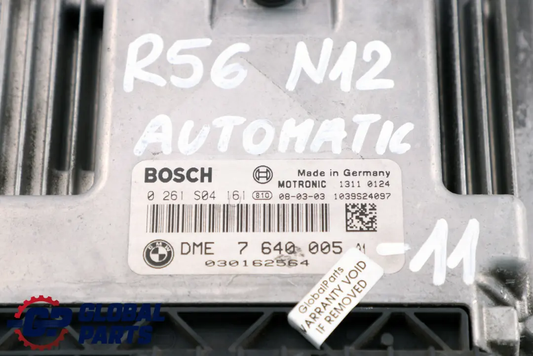 DME Benzin Steuergerät DME Automatik für BMW Mini Cooper R55 R56 R57 N12 mit Teilenummer 7640005 BMW Mini Cooper R55 R56 R57 N12 DME Benzin Steuergerät DME Automatik - SKU 7640005-11 - Teilenummer 7640005