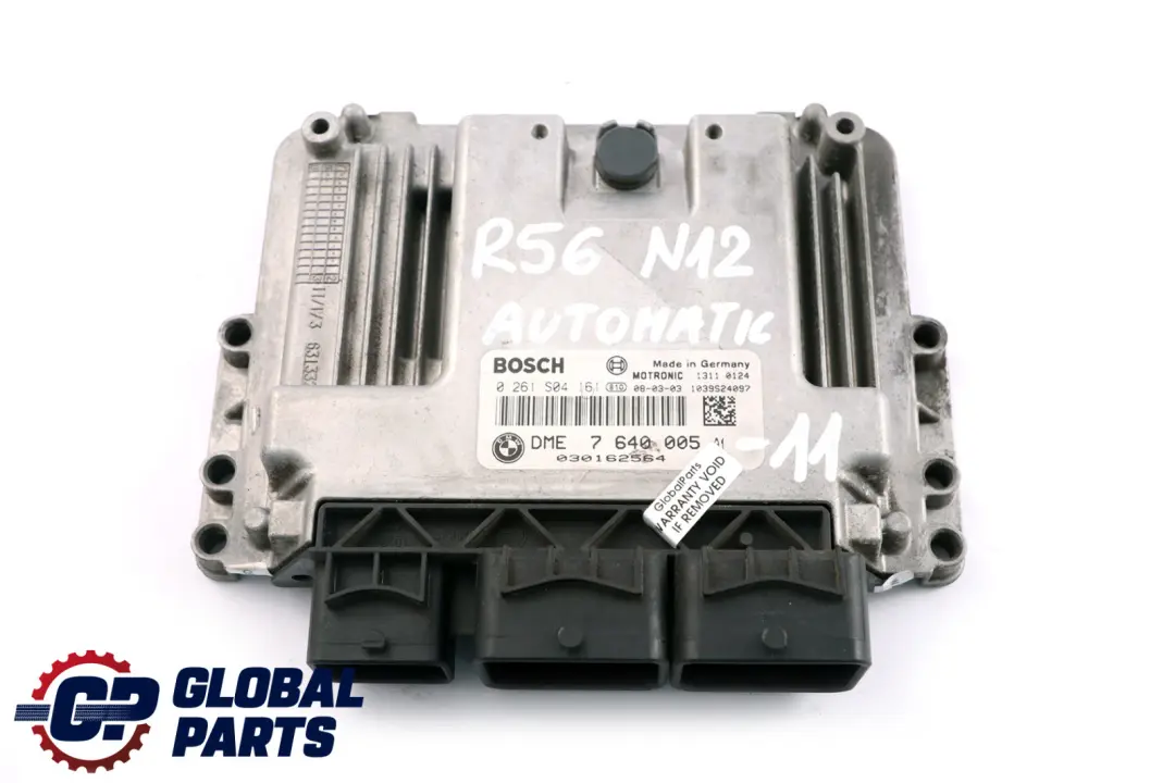 DME Petrol Engine Control Unit ECU Automatic to Mini Cooper R55 R56 N12 with Part number 7640005 Mini Cooper R55 R56 N12 DME Petrol Engine Control Unit ECU Automatic - SKU 7640005-11 - Part number 7640005