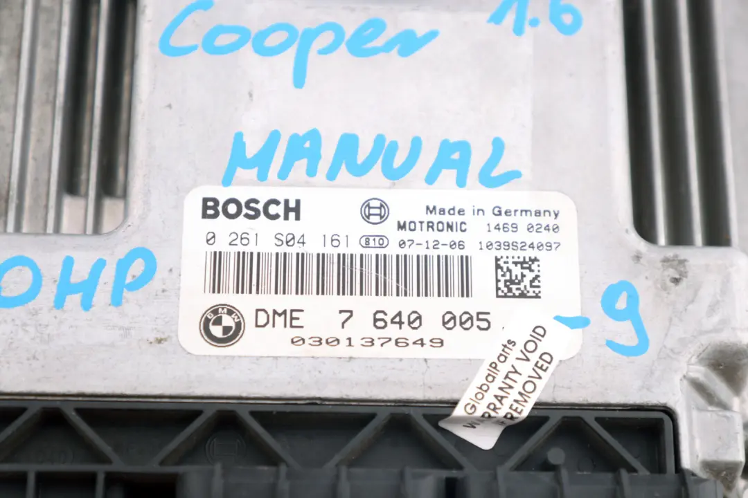 120HP Petrol ECU Kit DME CAS3 Keys Manual to BMW Mini Cooper R56 N12 1.6 with Part number 7640005 BMW Mini Cooper R56 N12 1.6 120HP Petrol ECU Kit DME CAS3 Keys Manual - SKU 7640005-9 - Part number 7640005