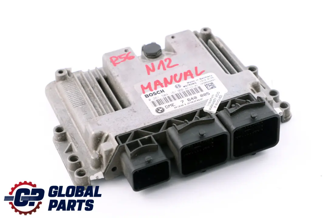 DME Engine Control Unit ECU to Mini Cooper R55 R56 R57 Petrol N12 with Part number 7640005 Mini Cooper R55 R56 R57 Petrol N12 DME Engine Control Unit ECU - SKU 7640005 - Part number 7640005