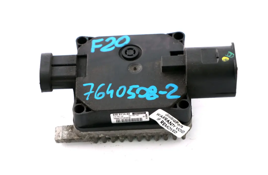 Cooling Fan Control Unit Radiator BMW 1 3 4 Series F20 F21 F30 F31 F32 F33 - SKU 7640508-2 - Part number 7640508
